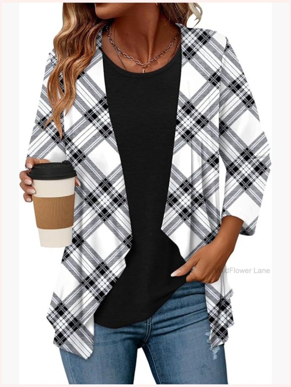 Dressy Casual Ruffle Blouse Tunic 3/4 Sleeve Flowy Top S-3XL